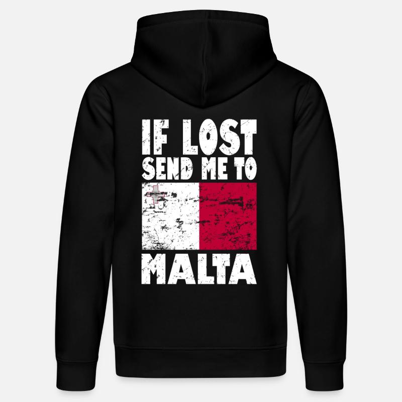 Drapeau de Malte - Sweat à capuche bio DRUMMER Stanley/Stella Unisexe - noir