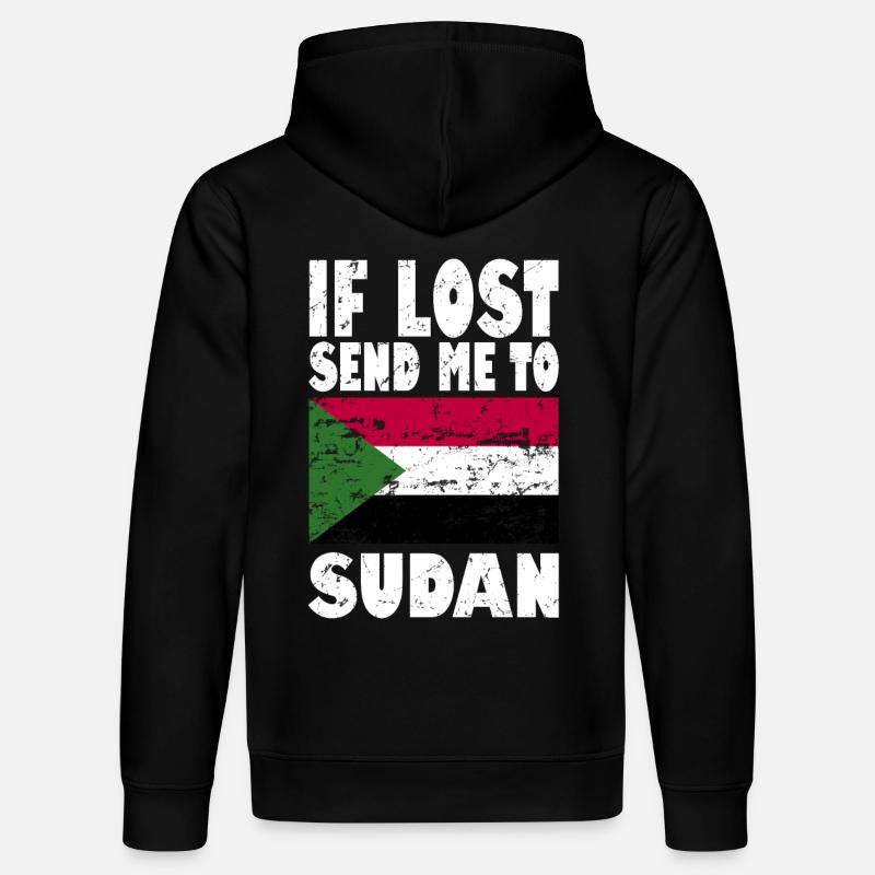 Drapeau du Soudan - Sweat à capuche bio DRUMMER Stanley/Stella Unisexe - noir