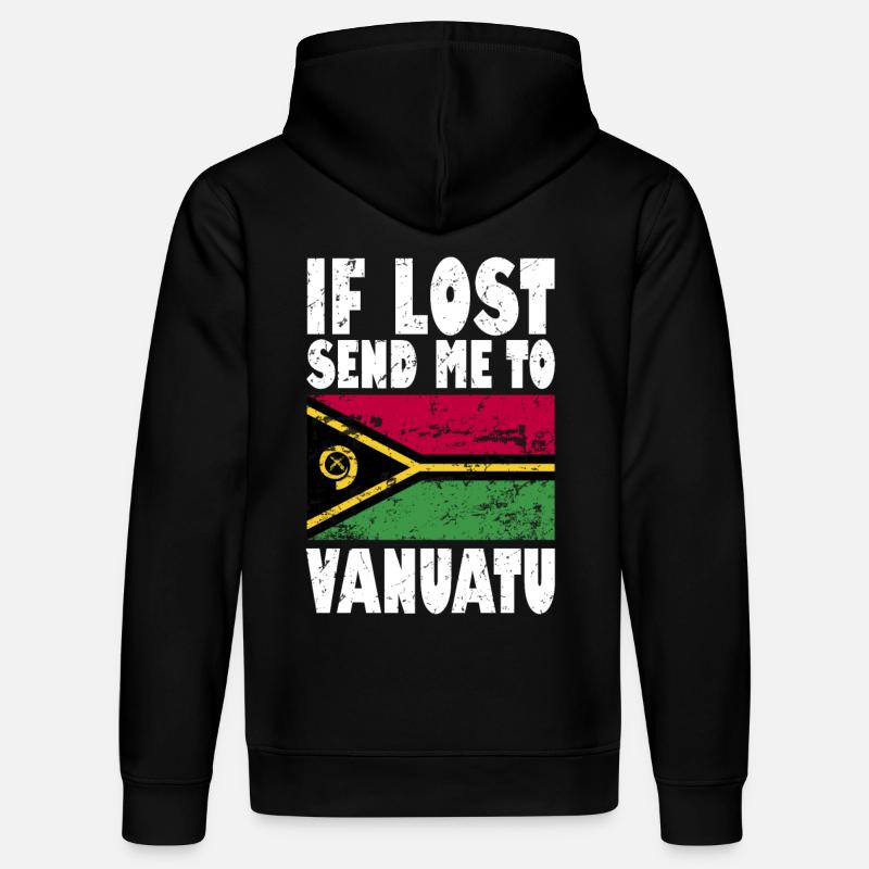 Dicton du drapeau du Vanuatu - Sweat à capuche bio DRUMMER Stanley/Stella Unisexe - noir