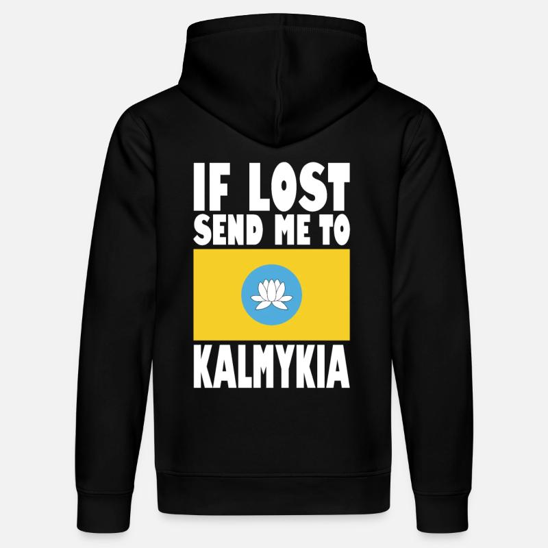 Drapeau de Kalmoukie - Sweat à capuche bio DRUMMER Stanley/Stella Unisexe - noir