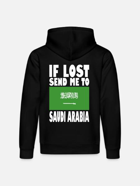 Saudi Arabia Flag Slogan - Stanley/Stella DRUMMER Unisex Organic Hoodie - black
