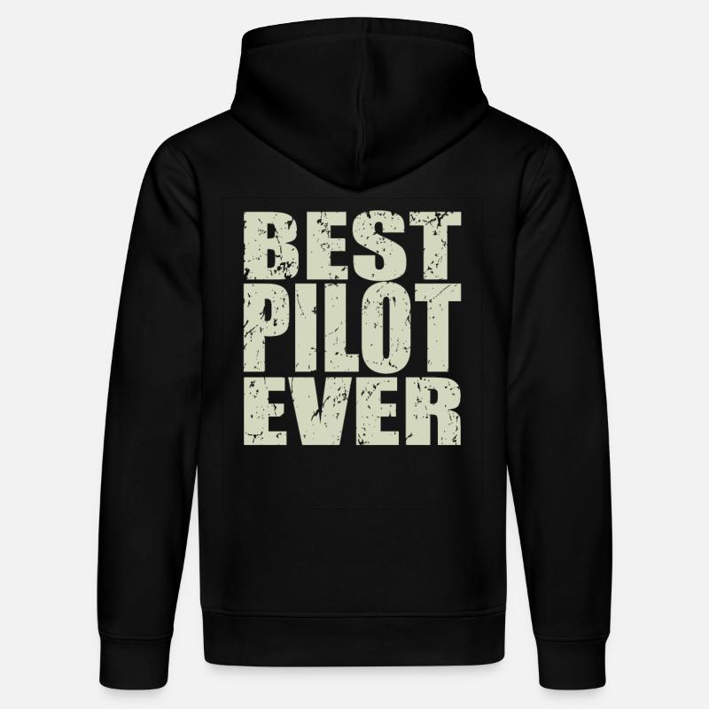 Best Pilot ever Pilot Geschenk - Stanley/Stella Unisex Bio-Hoodie DRUMMER  - Schwarz