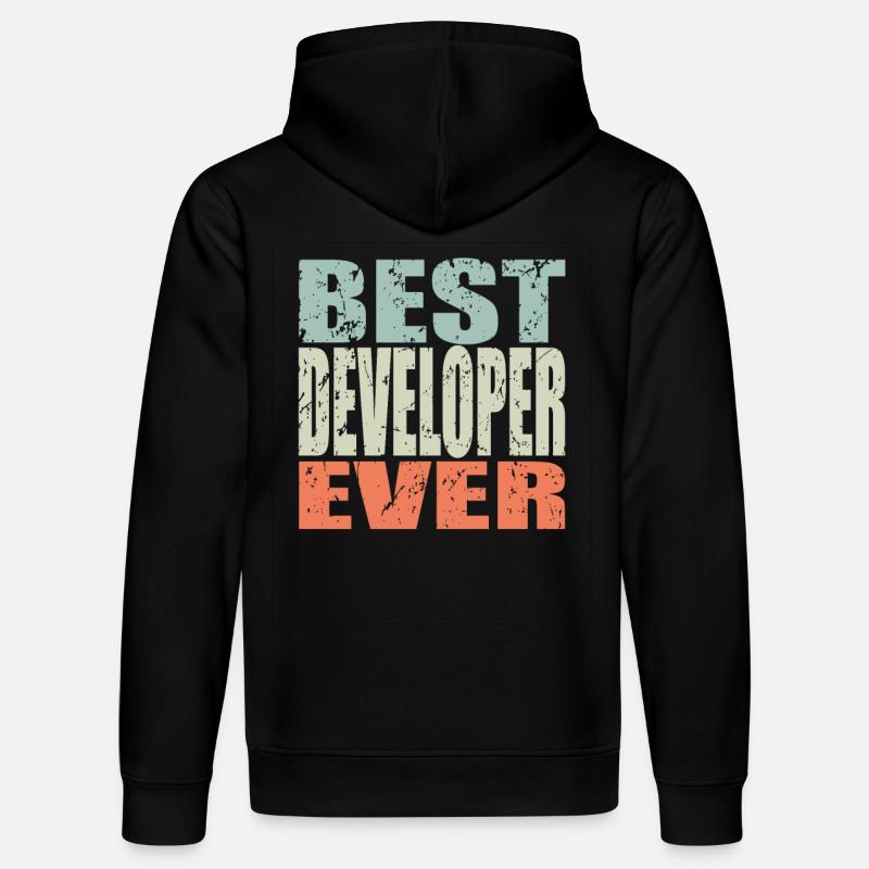Best Developer ever Developer Gift - Stanley/Stella DRUMMER Unisex Organic Hoodie - black