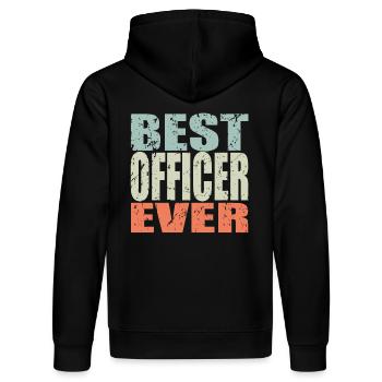 Best Offizier ever Offizier Geschenk - Stanley/Stella Unisex Bio-Hoodie DRUMMER  - Schwarz - Hinten - Marisol (170cm)