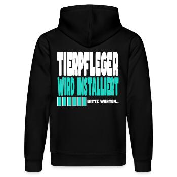 Tierpfleger wird installiert - Stanley/Stella Unisex Bio-Hoodie DRUMMER  - Schwarz - Hinten - Marisol (170cm)
