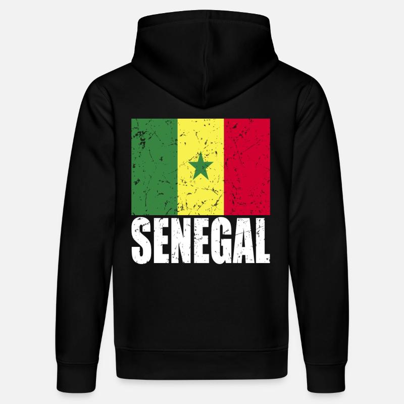 Drapeau du Sénégal - Sweat à capuche bio DRUMMER Stanley/Stella Unisexe - noir