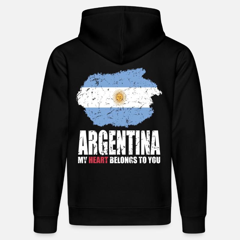 Drapeau de l’ARGENTINE - Sweat à capuche bio DRUMMER Stanley/Stella Unisexe - noir