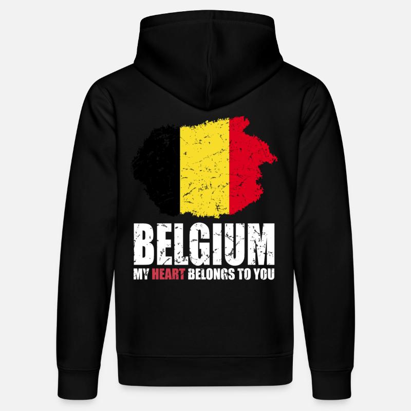 Drapeau de la Belgique - Sweat à capuche bio DRUMMER Stanley/Stella Unisexe - noir