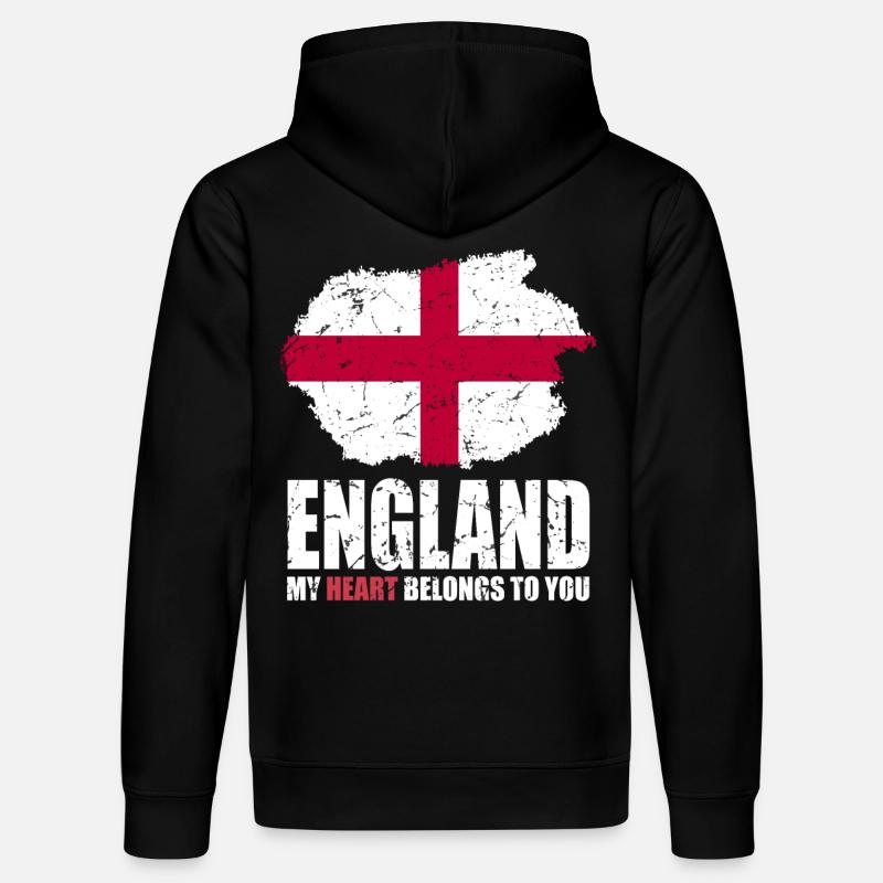 Drapeau de l’Angleterre - Sweat à capuche bio DRUMMER Stanley/Stella Unisexe - noir