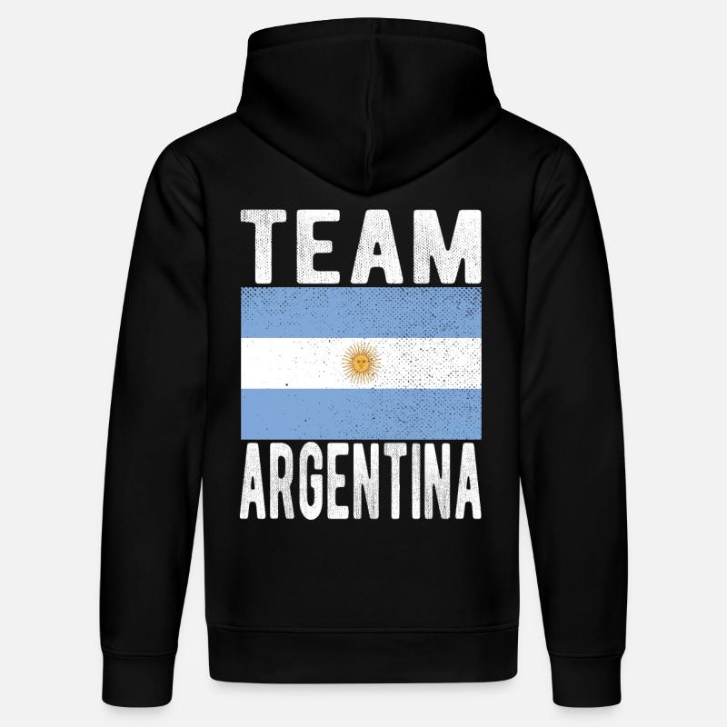 Drapeau de l’ARGENTINE - Sweat à capuche bio DRUMMER Stanley/Stella Unisexe - noir