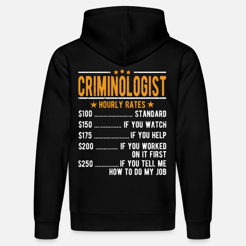 Criminologue Salaire horaire - Sweat à capuche bio DRUMMER Stanley/Stella Unisexe - noir