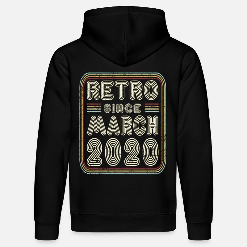 Anniversaire Mars 2020 Cadeau rétro - Sweat à capuche bio DRUMMER Stanley/Stella Unisexe - noir