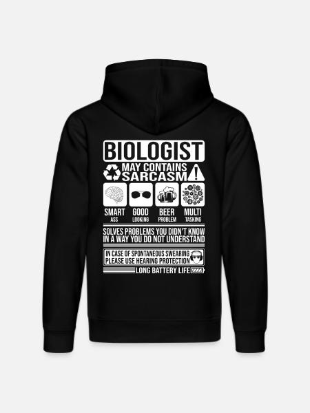 Biologist Sarcasm funny Gift Biologist - Stanley/Stella DRUMMER Unisex Organic Hoodie - black