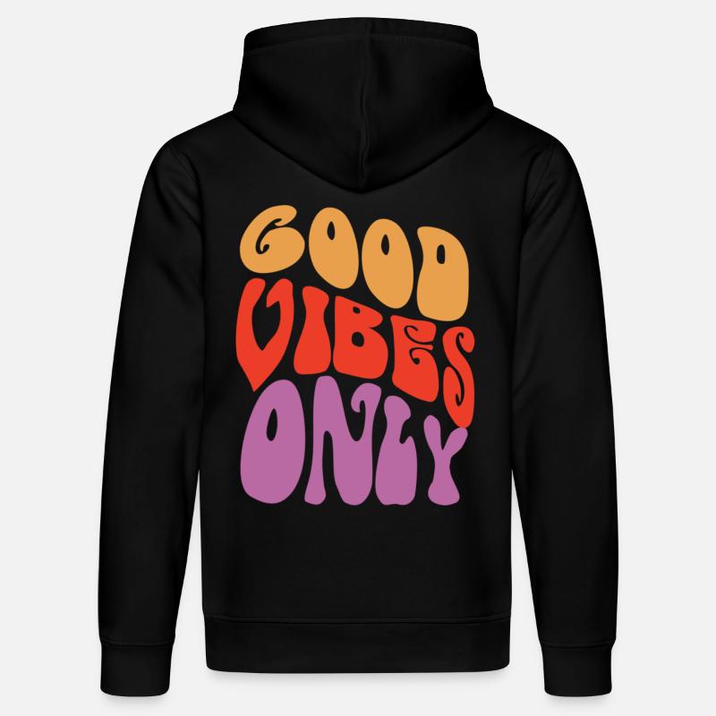 Good Vibes Only Retro - Sweat à capuche bio DRUMMER Stanley/Stella Unisexe - noir