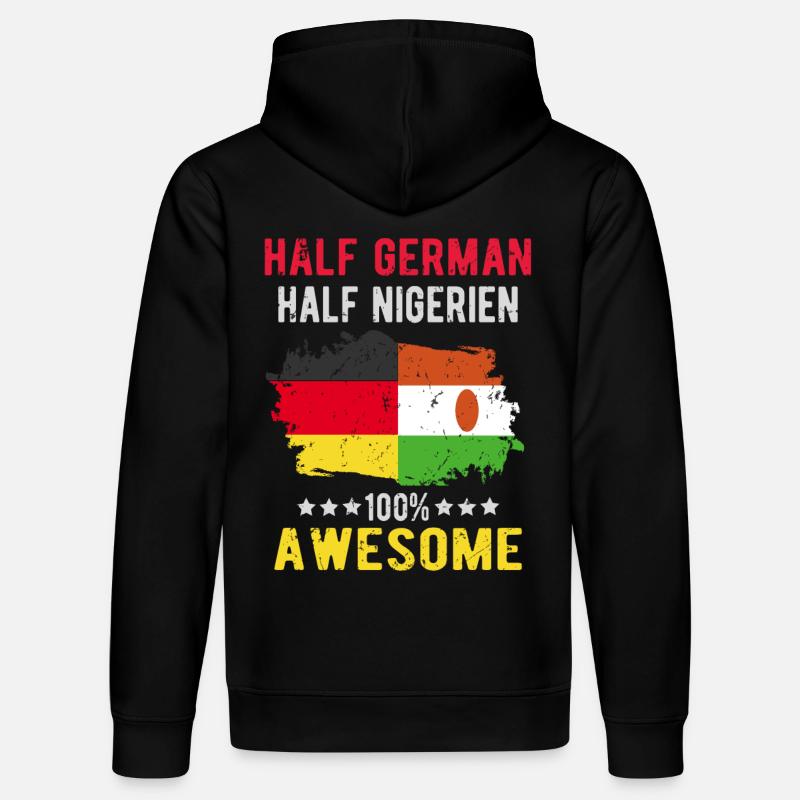 moitié allemand moitié nigérien - Sweat à capuche bio DRUMMER Stanley/Stella Unisexe - noir