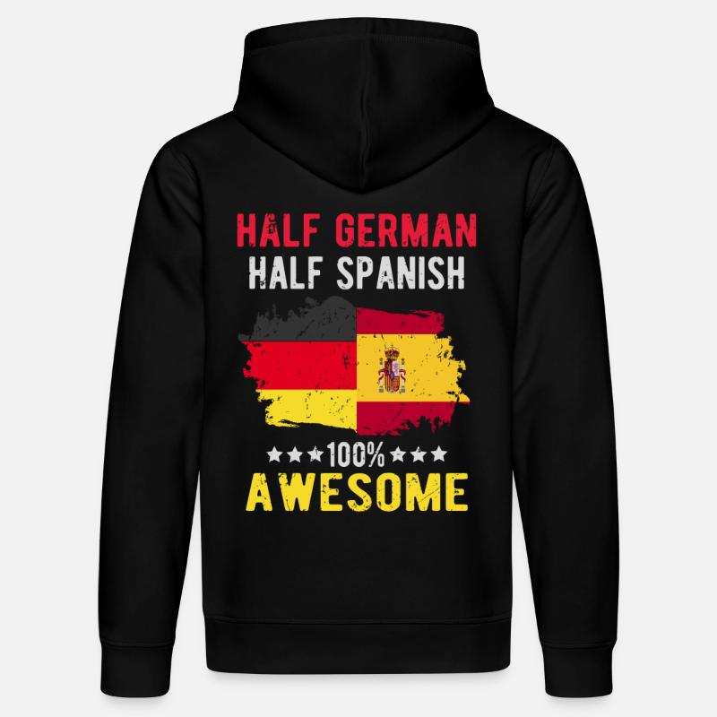 Halb Deutsch Halb Spanier - Stanley/Stella Unisex Bio-Hoodie DRUMMER  - Schwarz