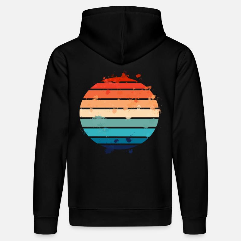 Éclaboussures Rétro Coucher de Soleil - Sweat à capuche bio DRUMMER Stanley/Stella Unisexe - noir