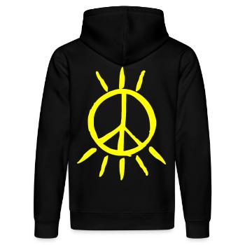 Peace - Stanley/Stella DRUMMER Unisex Organic Hoodie - black - Back - Marisol (170cm)