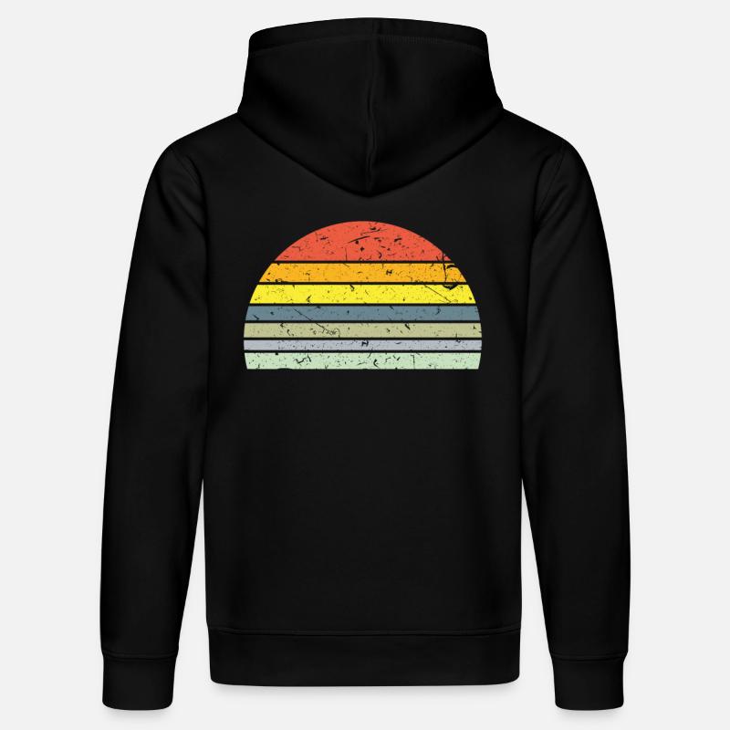 Rétro demi-cercle coucher de soleil - Sweat à capuche bio DRUMMER Stanley/Stella Unisexe - noir