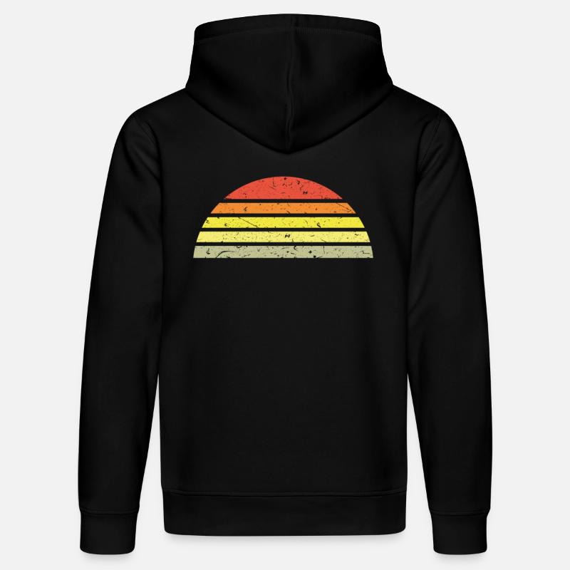 Rétro demi-cercle coucher de soleil - Sweat à capuche bio DRUMMER Stanley/Stella Unisexe - noir