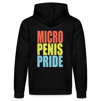 Micro penis pride - Stanley/Stella DRUMMER Unisex Organic Hoodie - black - Back - Marisol (170cm)