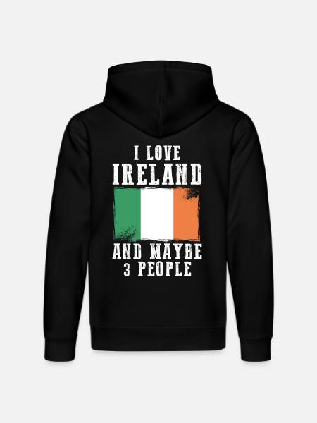 Irland flag Irske irske morsomme ordtak - Stanley/Stella DRUMMER økologisk unisex-hettegenser - svart