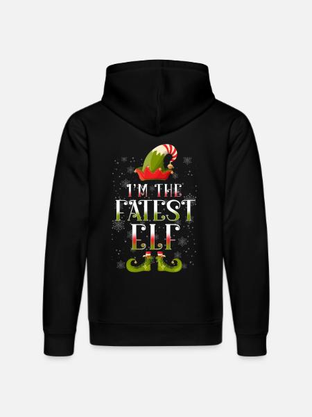 Fattest Elves Christmas - Stanley/Stella DRUMMER Unisex Organic Hoodie - black