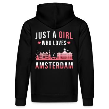 Amsterdam - Stanley/Stella Unisex Bio-Hoodie DRUMMER  - Schwarz - Hinten - Marisol (170cm)