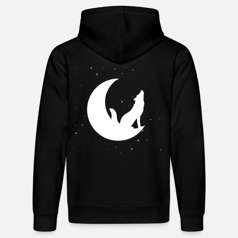 Wolf Mond - Stanley/Stella Unisex Bio-Hoodie DRUMMER - Schwarz