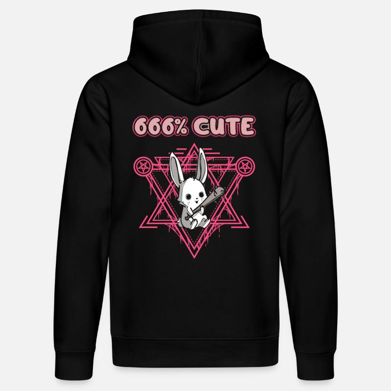 666% Mignon kawaii Satanic Goth - Sweat à capuche bio DRUMMER Stanley/Stella Unisexe - noir