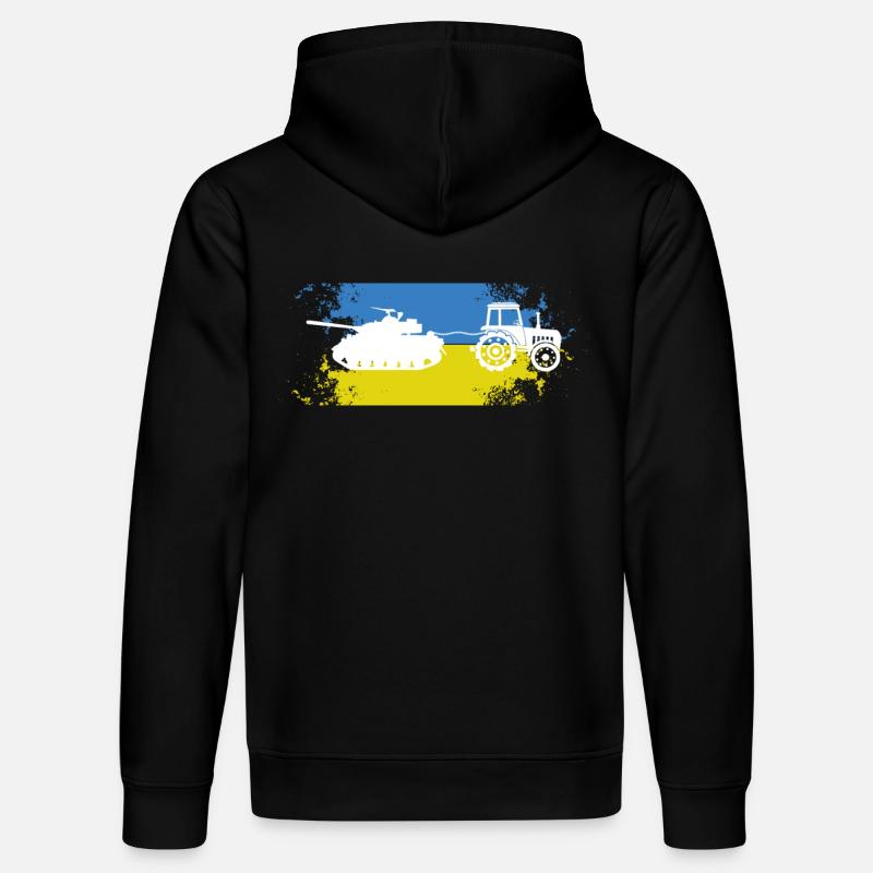 Traktor Panzer Ukraine Meme - Stanley/Stella Unisex Bio-Hoodie DRUMMER  - Schwarz