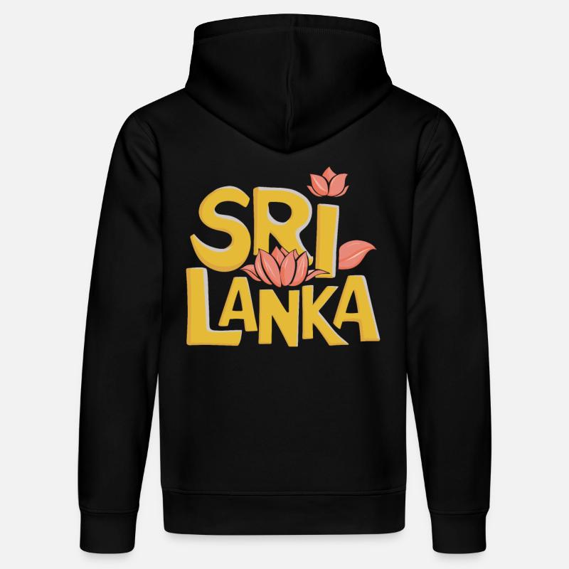 Sri Lanka Souvenir Blossoms Design - Sweat à capuche bio DRUMMER Stanley/Stella Unisexe - noir