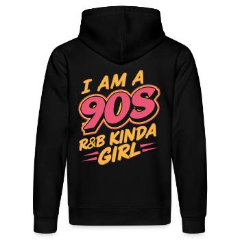 Je suis une fille R&B des années 90 - Sweat à capuche bio DRUMMER Stanley/Stella Unisexe - noir - Dos - Marisol (170cm)