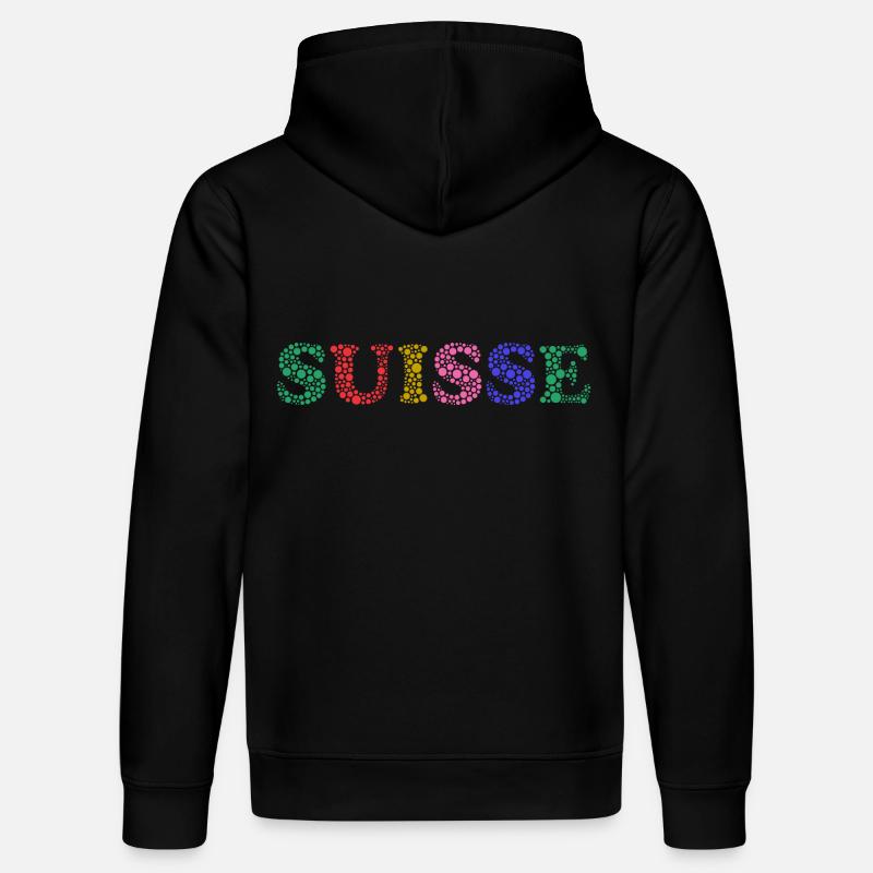 SUISSE. PAYS - Sweat à capuche bio DRUMMER Stanley/Stella Unisexe - noir