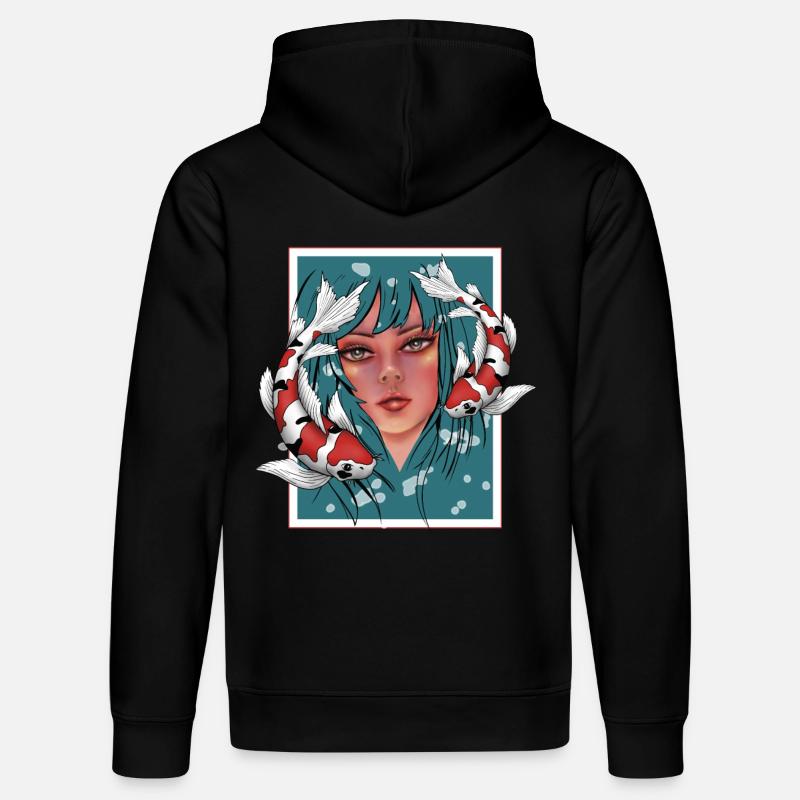 Filles avec Koi - Sweat à capuche bio DRUMMER Stanley/Stella Unisexe - noir
