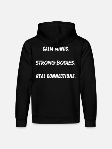 Calm Minds Strong Bodies - Stanley/Stella DRUMMER Unisex Organic Hoodie - black