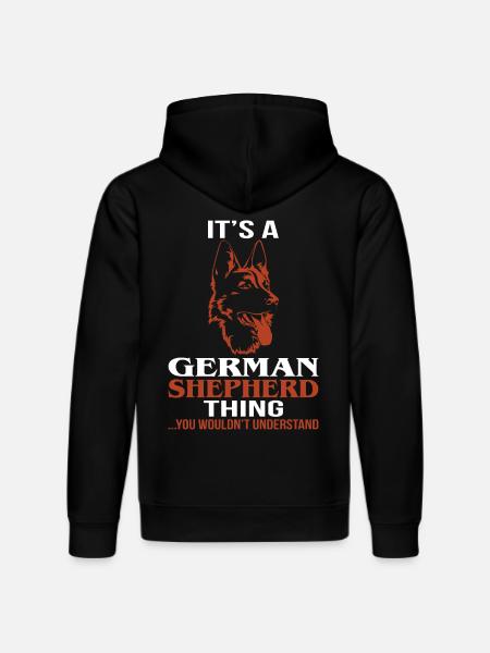 German shepherd dog - Stanley/Stella DRUMMER Unisex Organic Hoodie - black