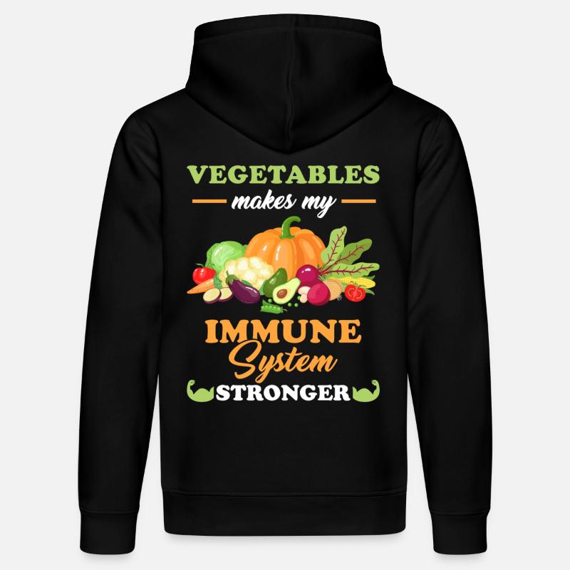 Alimentation saine Sentence Légumes - Sweat à capuche bio DRUMMER Stanley/Stella Unisexe - noir