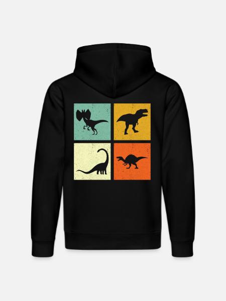 Dino Dinosaur - Stanley/Stella DRUMMER Unisex Organic Hoodie - black