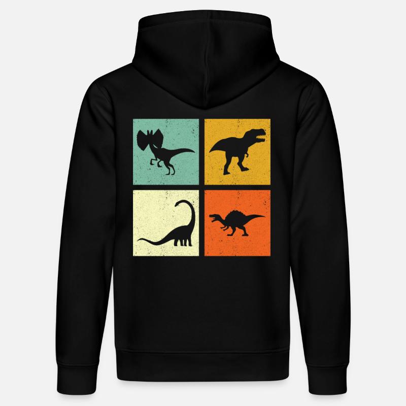 Dino Dinosaurier - Stanley/Stella Unisex Bio-Hoodie DRUMMER - Schwarz