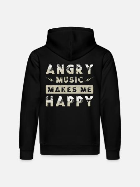 Metal Musik Angry Music - Stanley/Stella DRUMMER Unisex Organic Hoodie - black
