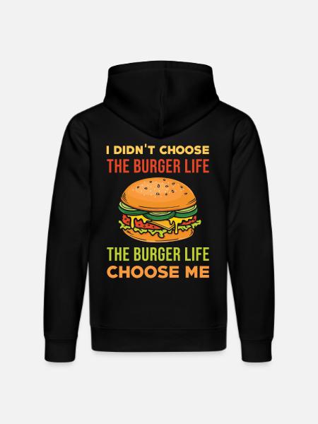 Burger Life - Stanley/Stella DRUMMER Unisex Organic Hoodie - black