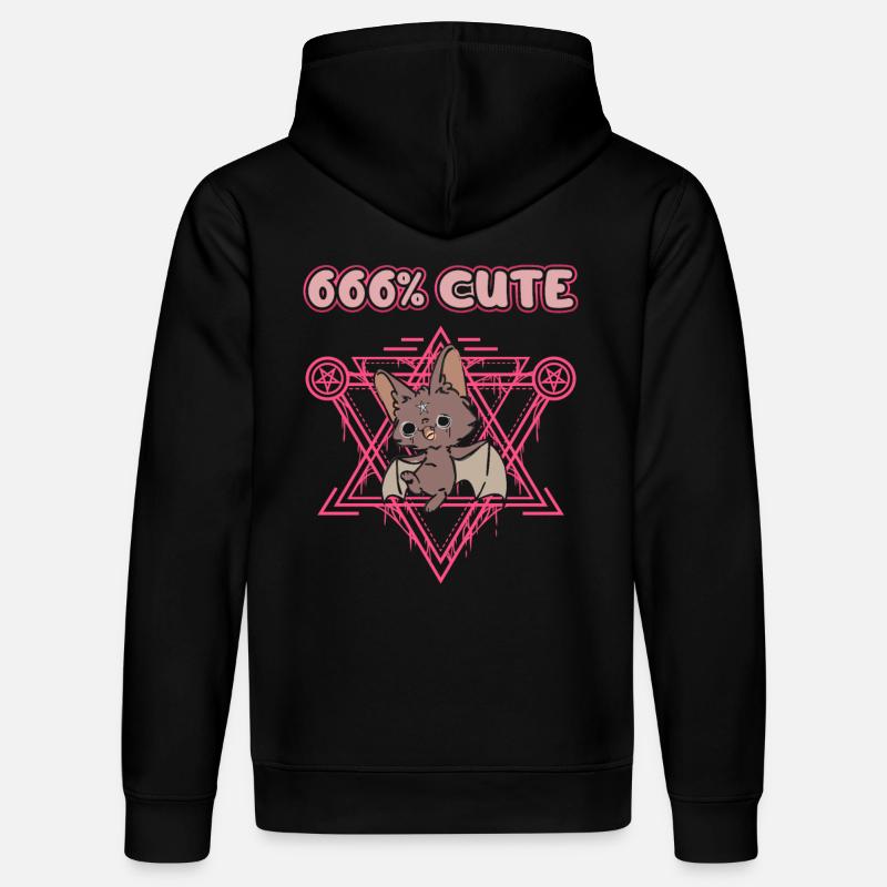 666% Mignon kawaii Satanic Goth - Sweat à capuche bio DRUMMER Stanley/Stella Unisexe - noir