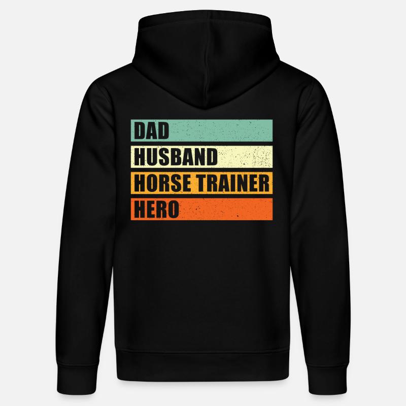 Pferdetrainer Vater Ehemann Held - Stanley/Stella Unisex Bio-Hoodie DRUMMER  - Schwarz