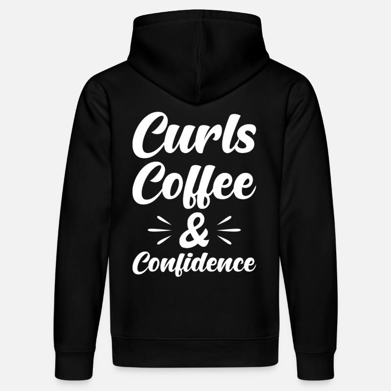 Locken Kaffee und Selbstbewusstsein - Stanley/Stella Unisex Bio-Hoodie DRUMMER  - Schwarz