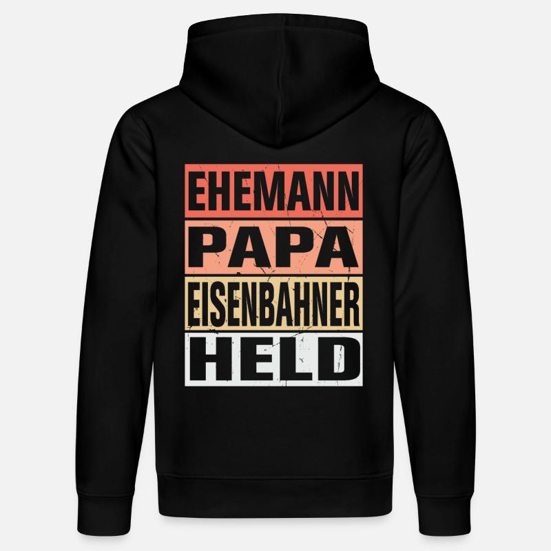 Eisenbahner Vater Ehemann Held - Stanley/Stella Unisex Bio-Hoodie DRUMMER  - Schwarz