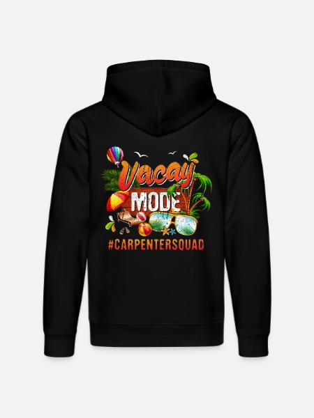 Carpenter Vacation Group #Carpentersquad - Stanley/Stella DRUMMER Unisex Organic Hoodie - black