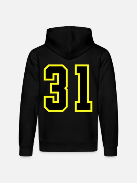 31 Number Jersey - Stanley/Stella DRUMMER Unisex Organic Hoodie - black