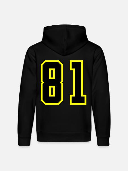 81 Number Jersey - Stanley/Stella DRUMMER Unisex Organic Hoodie - black