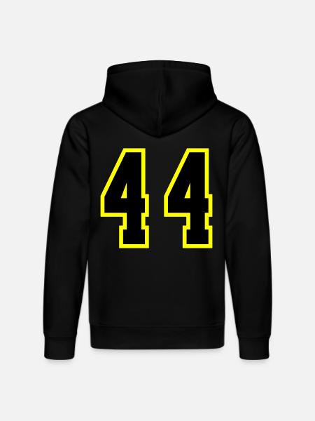 44 Zahl Trikot - Stanley/Stella Unisex Bio-Hoodie DRUMMER  - Schwarz